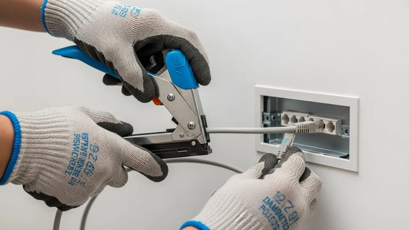 Remoção de resíduos de argamassa e cimento no piso durante obra