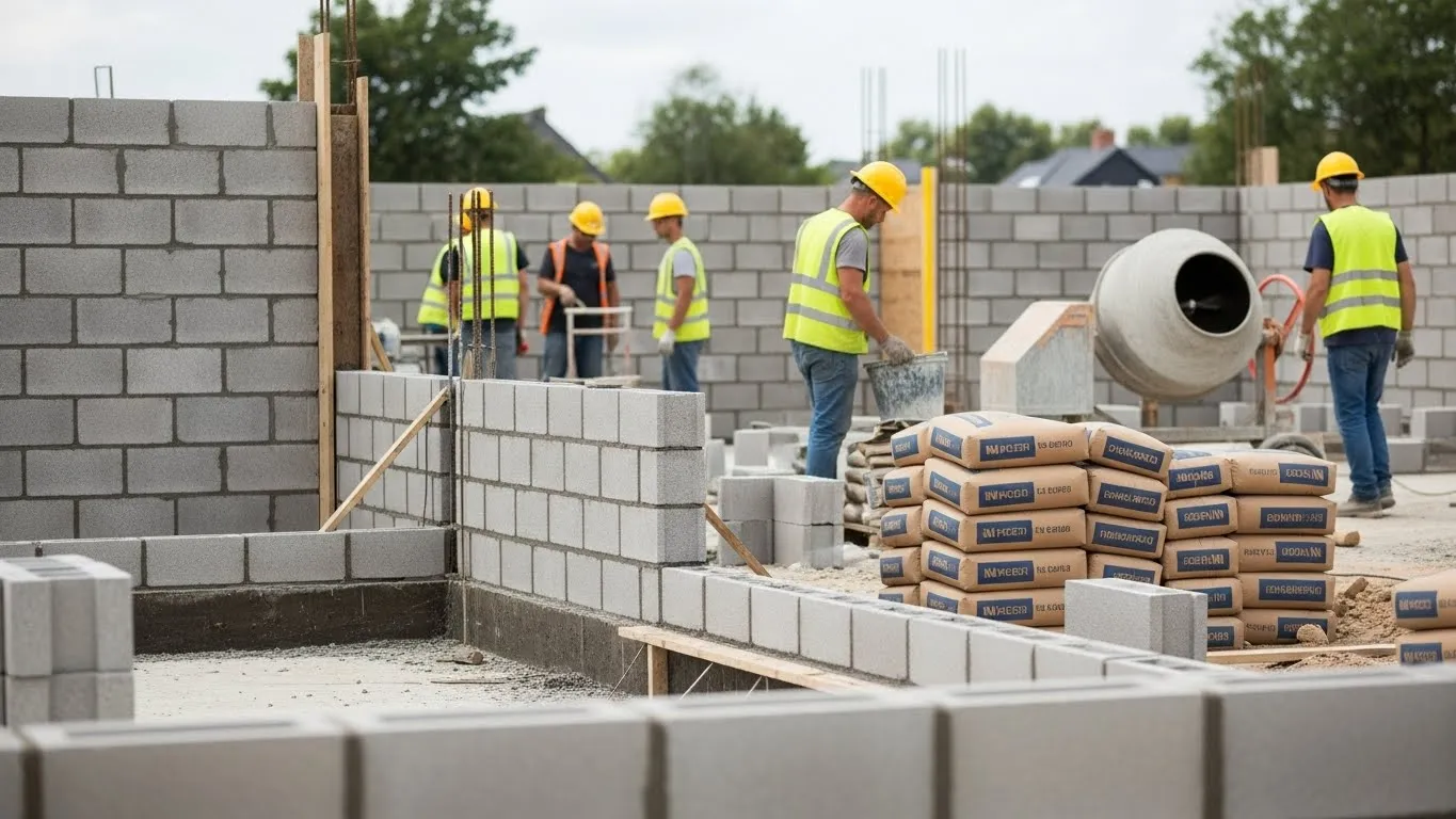 Aplicação de contrapiso para nivelar o piso