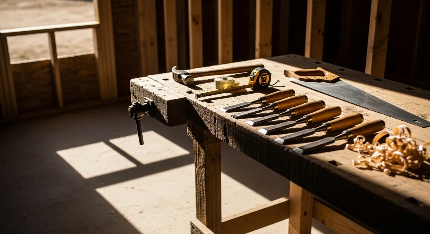 Improvisos perigosos em ferramentas manuais na construção