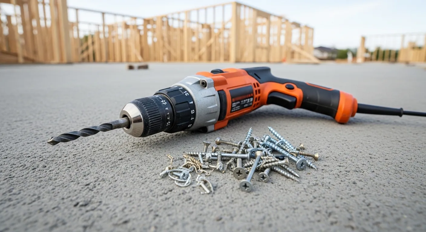 Betoneira pequena em uso na obra